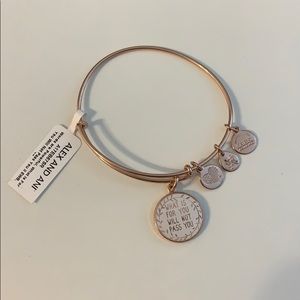 NWT Alex and Ani Rose Gold Quote Brqcelet